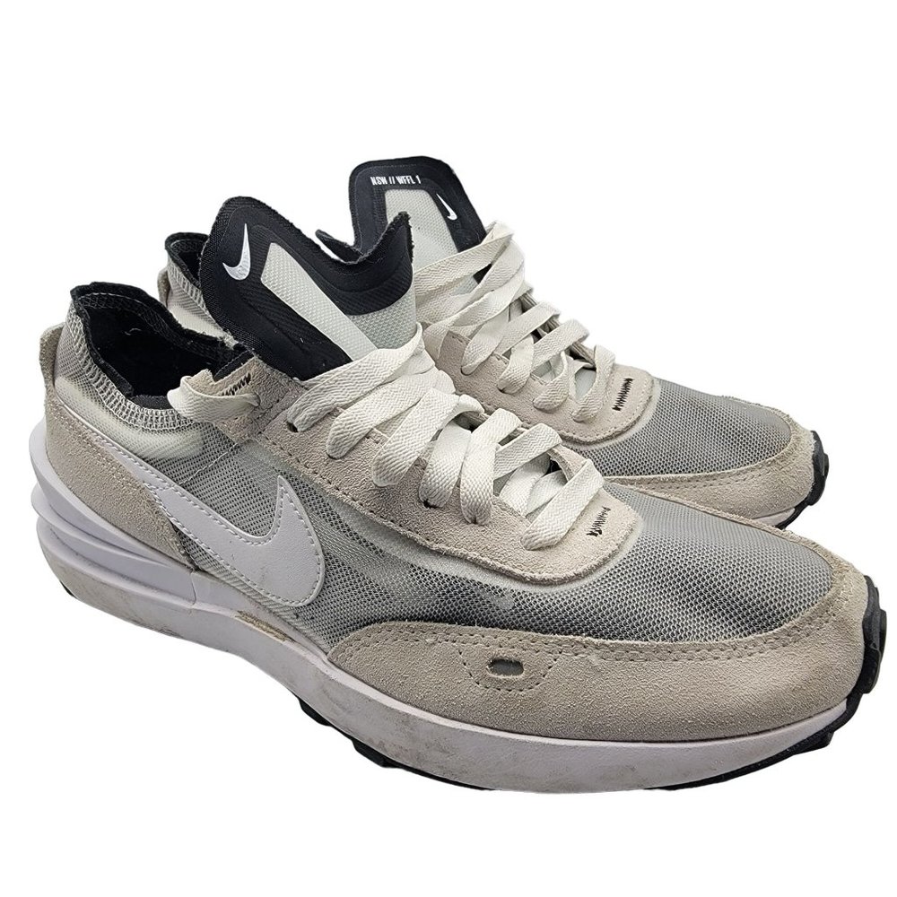 Nike Waffle One Mens Size 7 White Low Top Lace Up Running Shoes DA7995-100